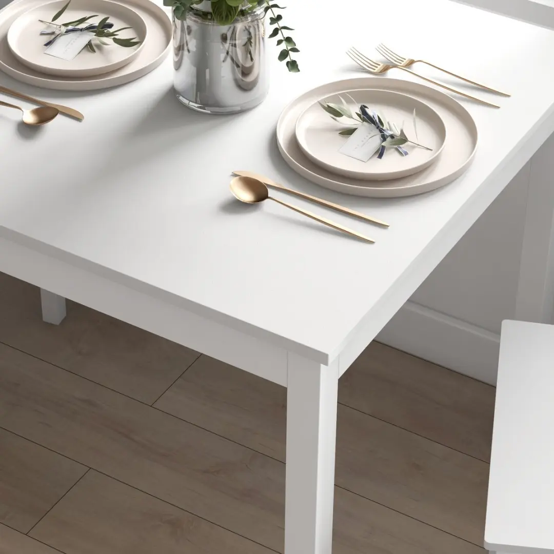 Homcom Eettafelset 75x75cm Wit - 2 Personen - afbeelding 4 van 6