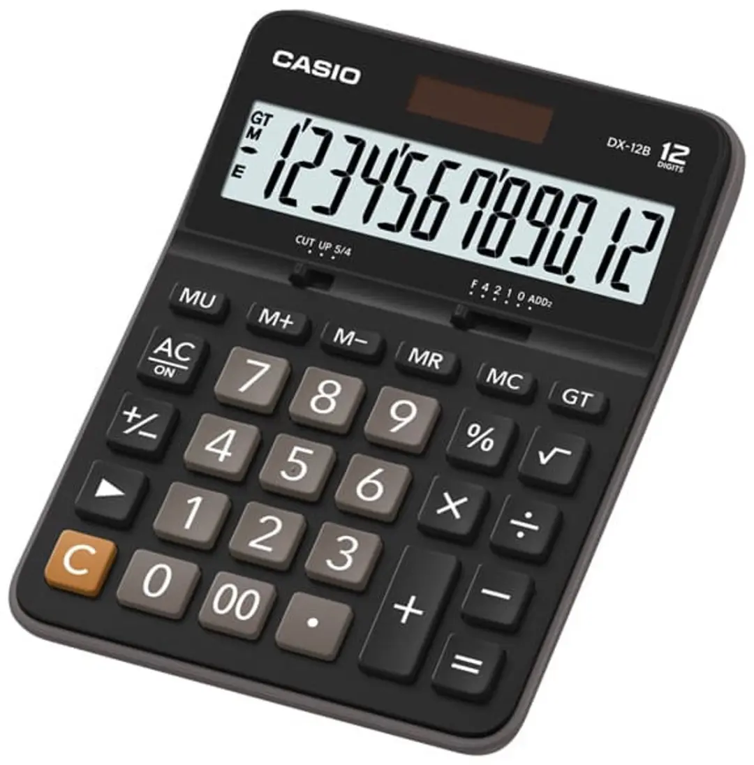 Casio DX-12B Zakrekenmachine - Zilver - afbeelding 2 van 2