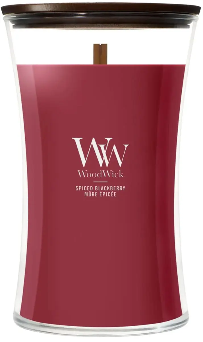 WoodWick Large Hourglass Geurkaars Spiced Blackberry