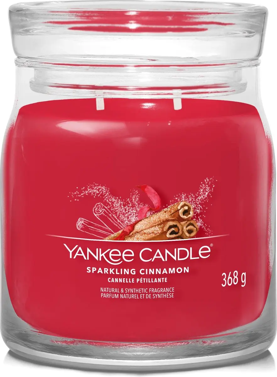 Yankee Candle Sparkling Cinnamon Geurkaars Medium - 368g - afbeelding 2 van 2
