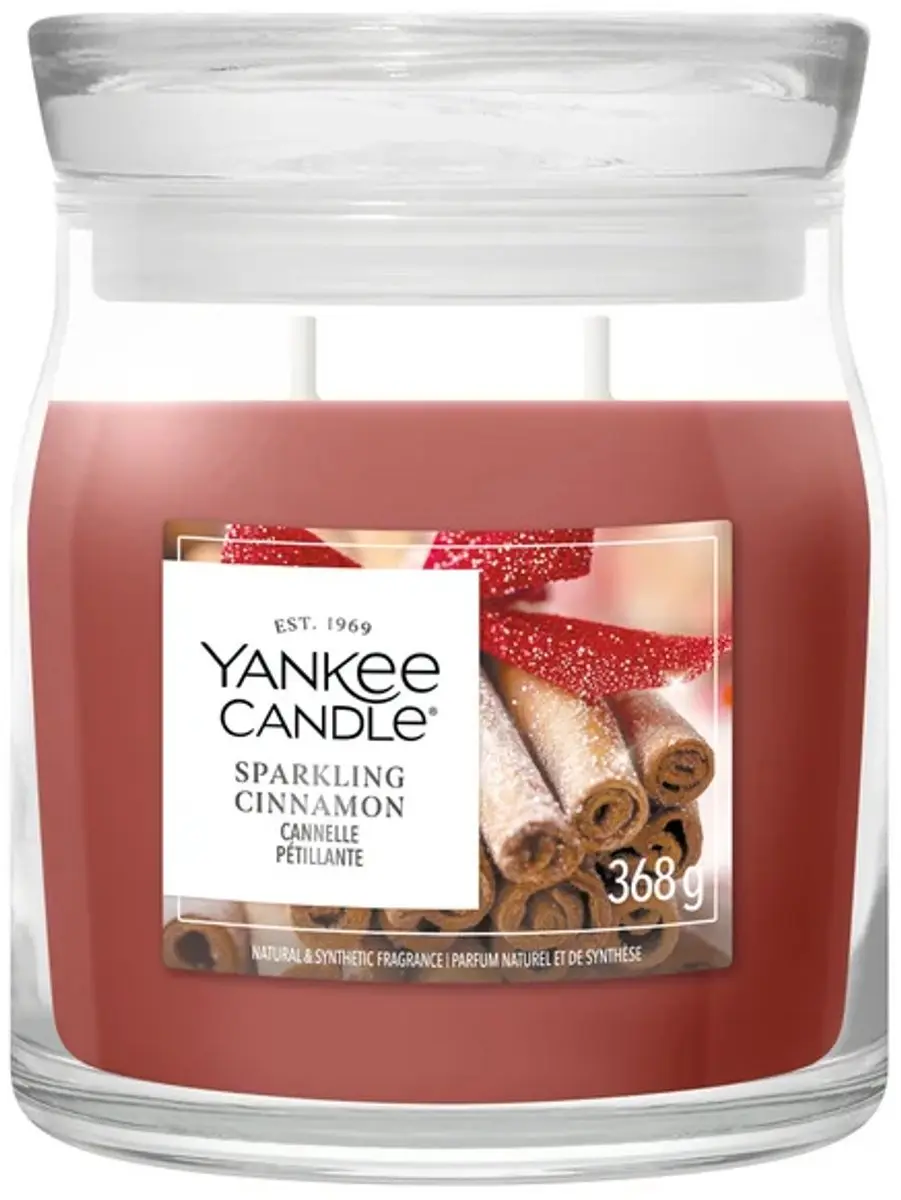 Yankee Candle Sparkling Cinnamon Geurkaars Medium