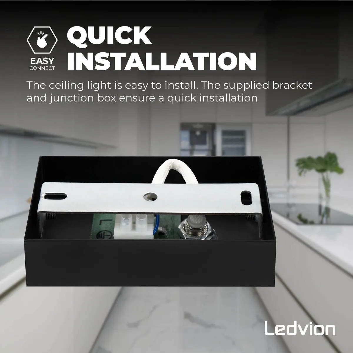 Ledvion LED Plafondspot GU10 1-lichts - Zwart