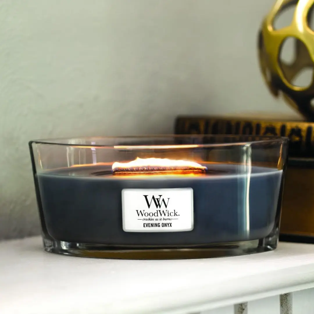 WoodWick Ellipse Evening Onyx Geurkaars 454g - afbeelding 3 van 6