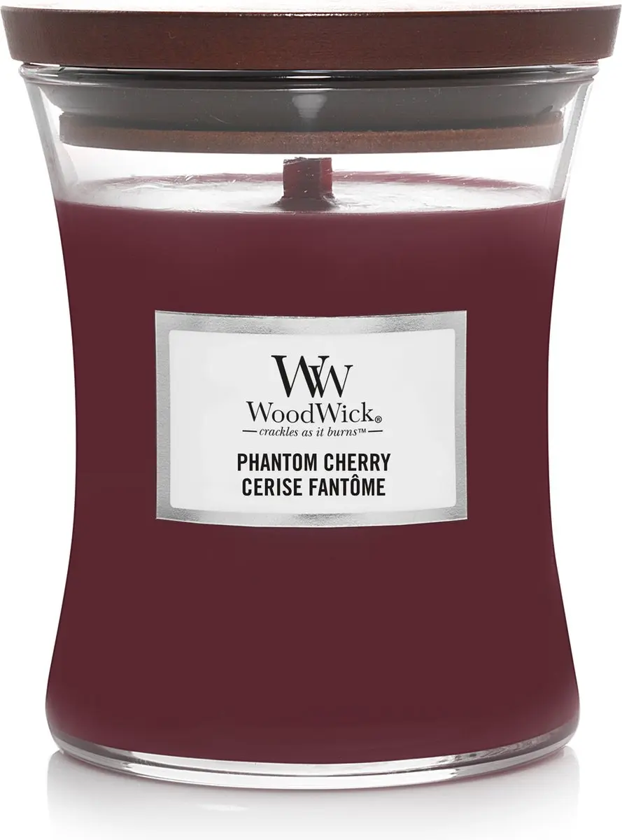 WoodWick Phantom Cherry Medium Geurkaars 60 uur