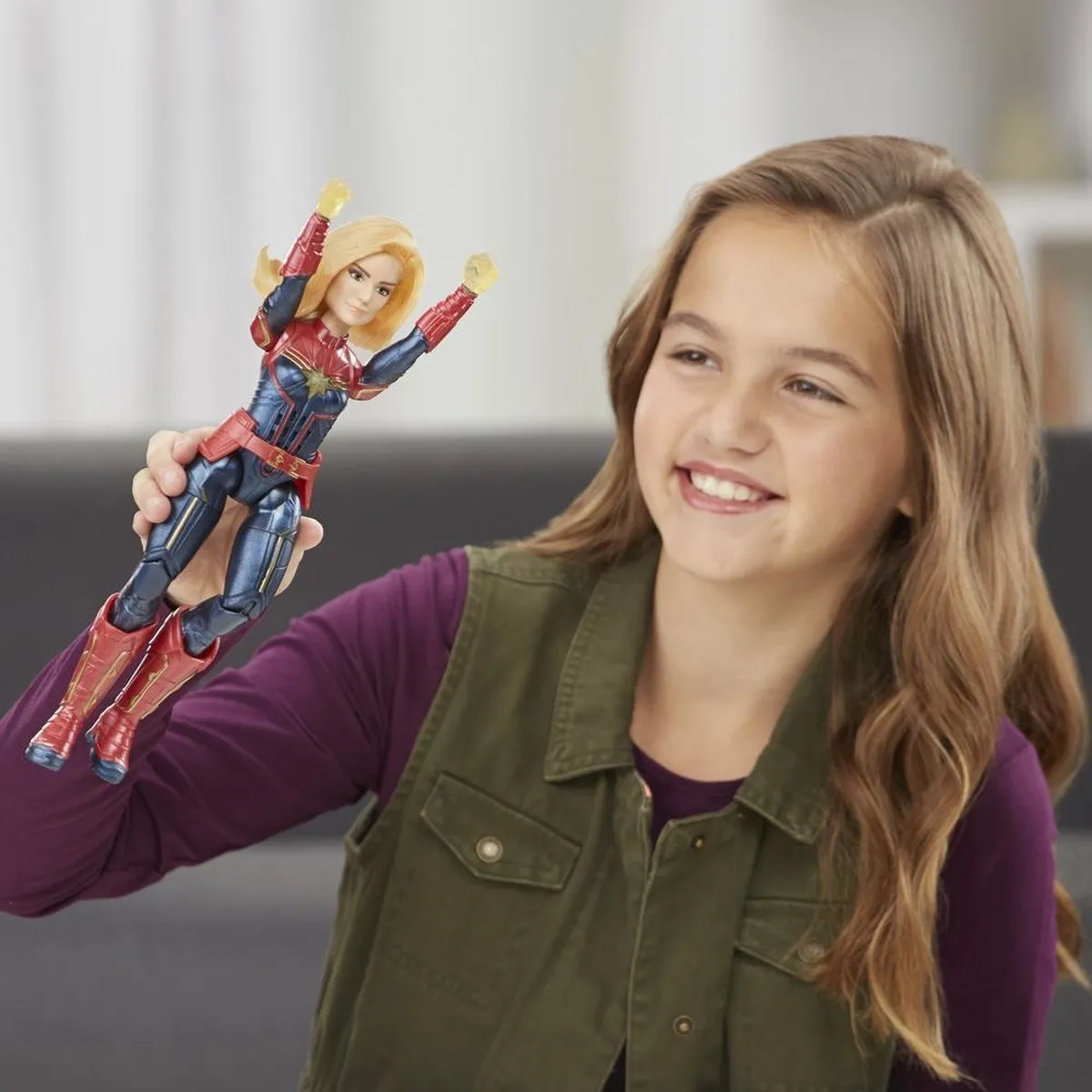Marvel Avengers Photon Power Fx Captain Marvel - E3610EU4 - Rood/Blauw