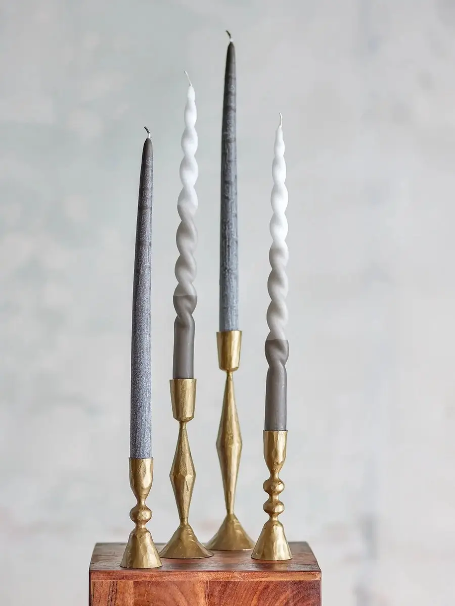 Bloomingville Kaarsen paraffine grijs Frost set