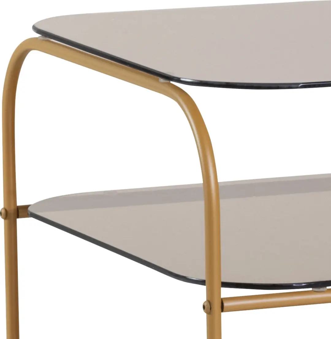 Hübsch ECHO Bijzettafel - Metaal/glas oranje - afbeelding 3 van 5