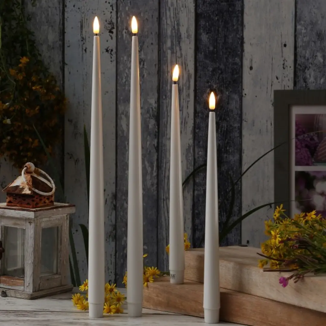 Deluxe Homeart LED Glanzende Dinerkaars - 2 Stuks - afbeelding 2 van 3
