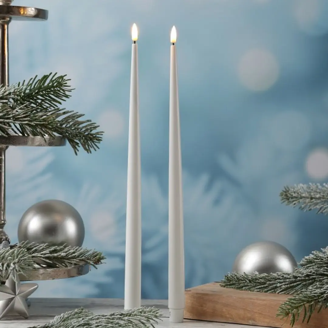 Deluxe Homeart LED Glanzende Dinerkaars - 2 Stuks - afbeelding 3 van 3