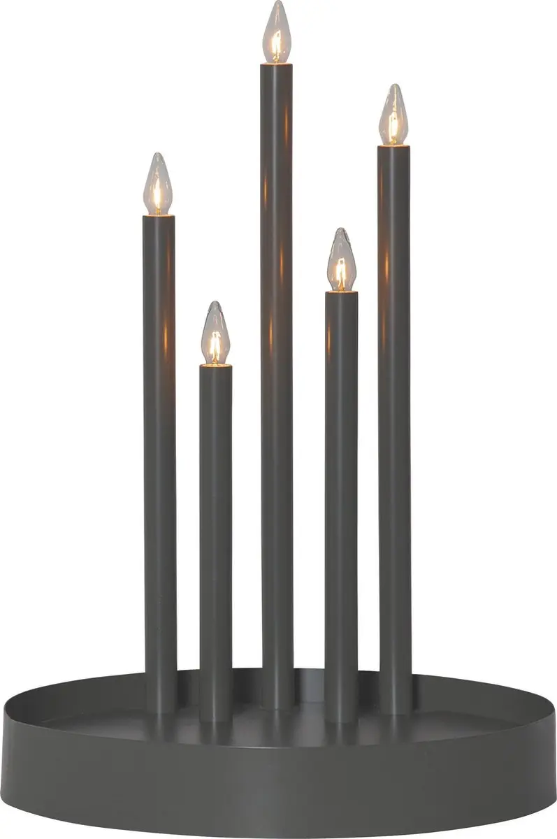 Star Trading Deco Kandelaar 5-lamps Antraciet