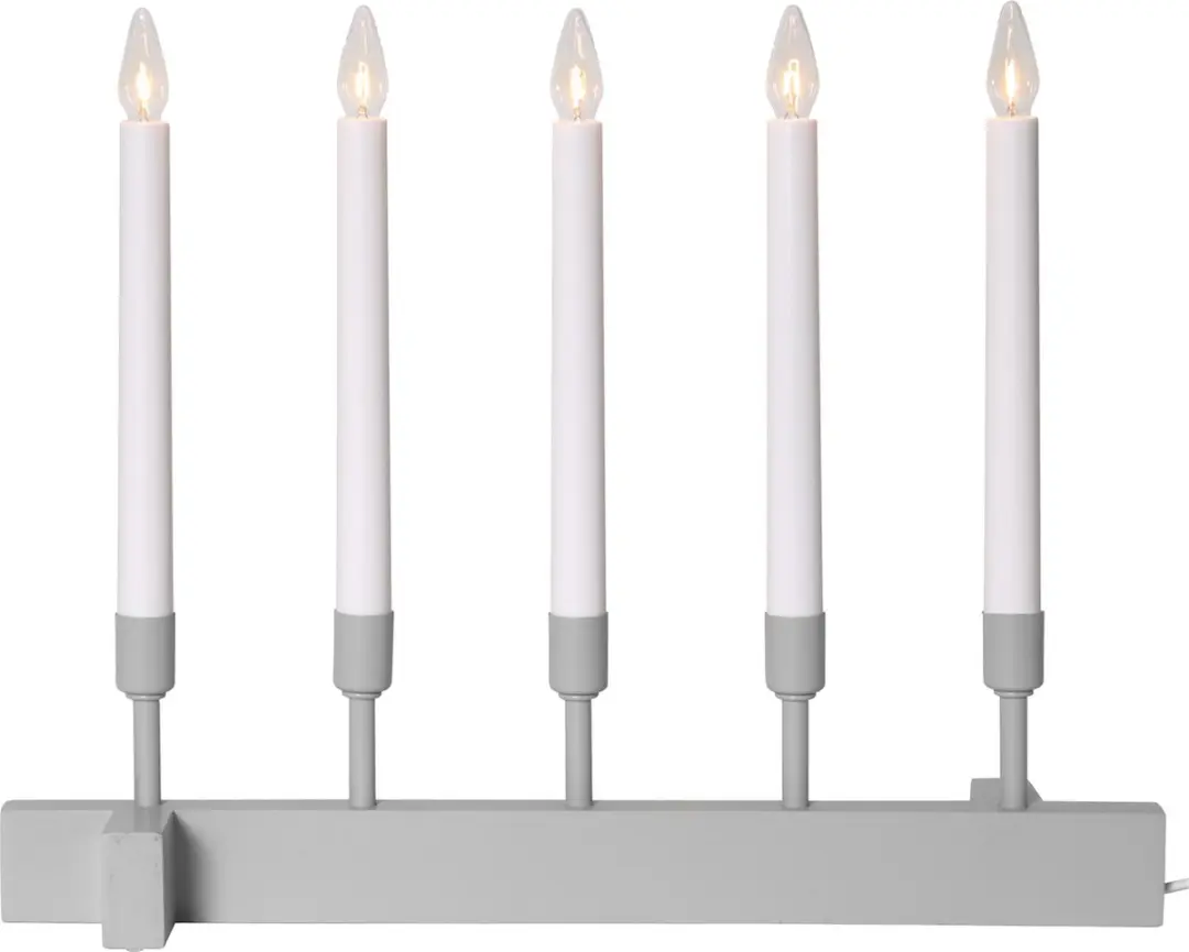 Star Trading kandelaar 'Vind', 5-vlam, materiaalmix, beige