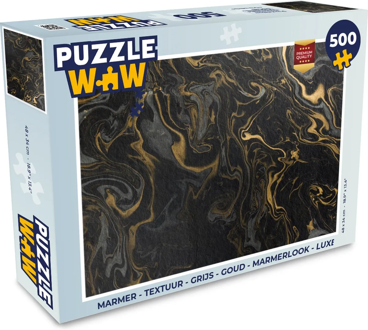 PuzzleWow Marmerlook Legpuzzel 500 Stuks