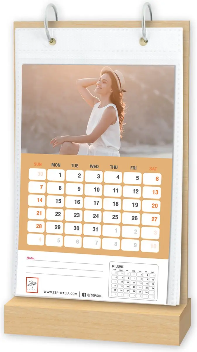 Zep Leinster Kalender 10x15cm - 12 Stuks - Bruin - afbeelding 2 van 2