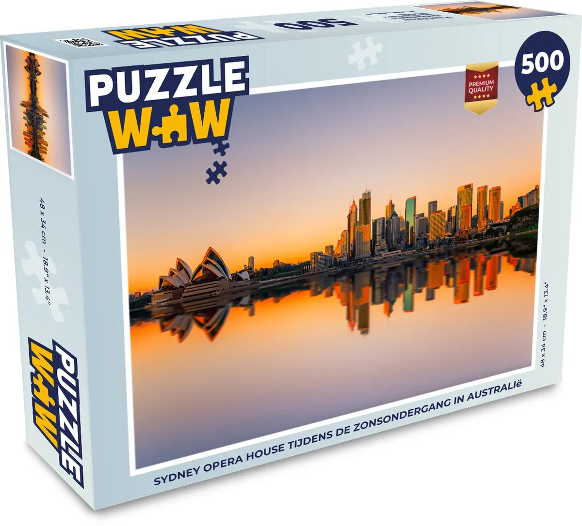 PuzzleWow Sydney Opera House Zonsondergang Legpuzzel 500 Stuks