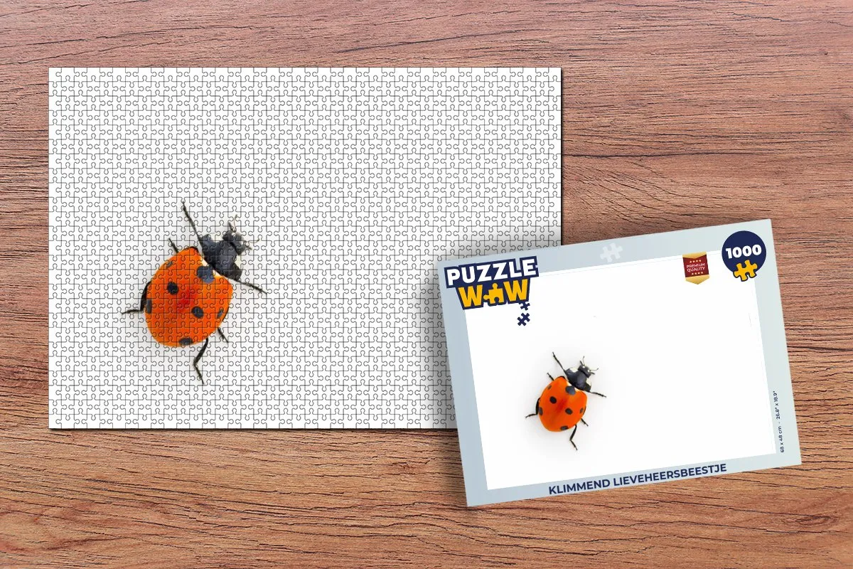 PuzzleWow Klimmend Lieveheersbeestje Legpuzzel 1000 Stuks - Multicolor