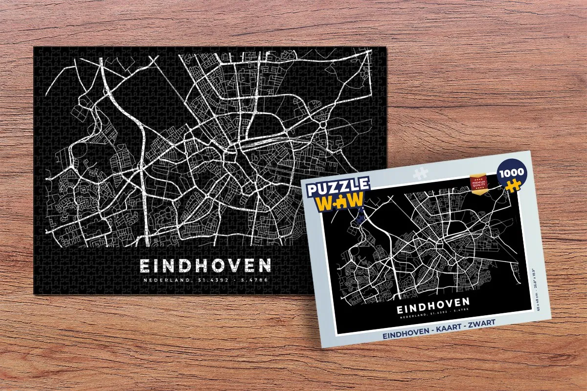 PuzzleWow Eindhoven Legpuzzel 1000 Stuks - Multicolor