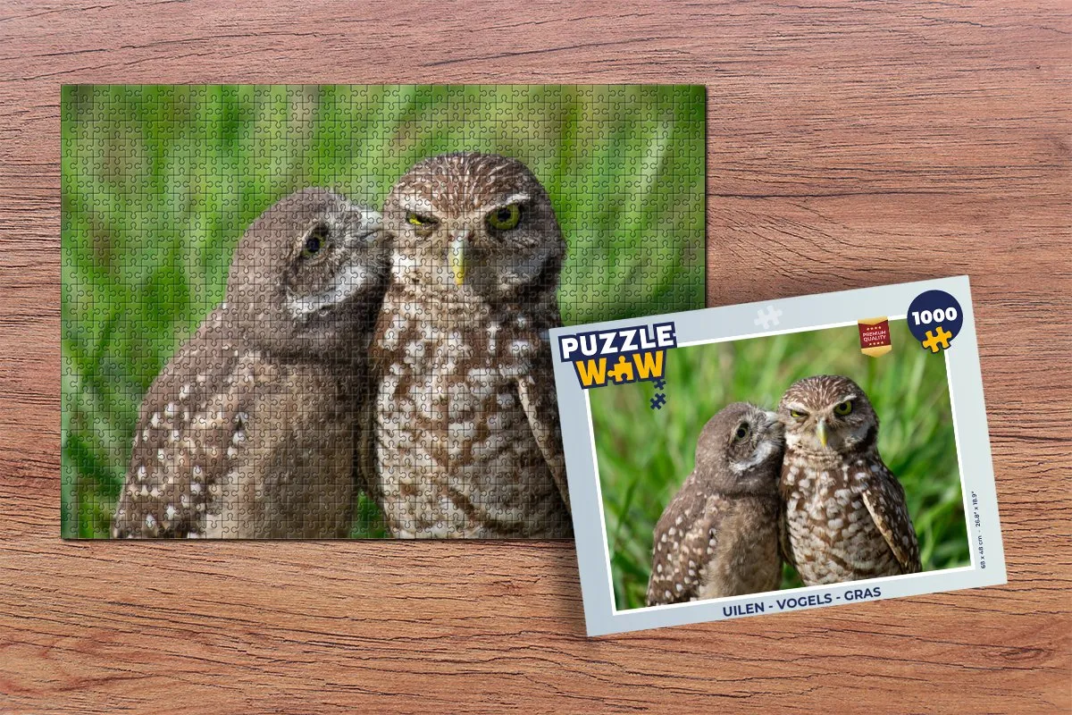 PuzzleWow Vogels & Gras Legpuzzel 1000 Stuks - Multicolor