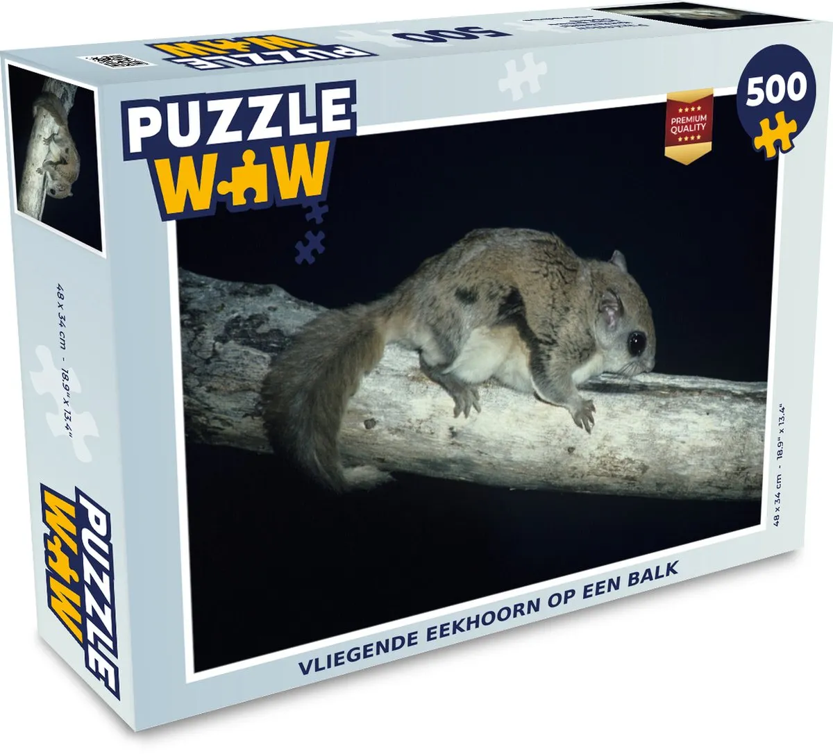 PuzzleWow Vliegende Eekhoorn Legpuzzel 500 Stuks - Multicolor