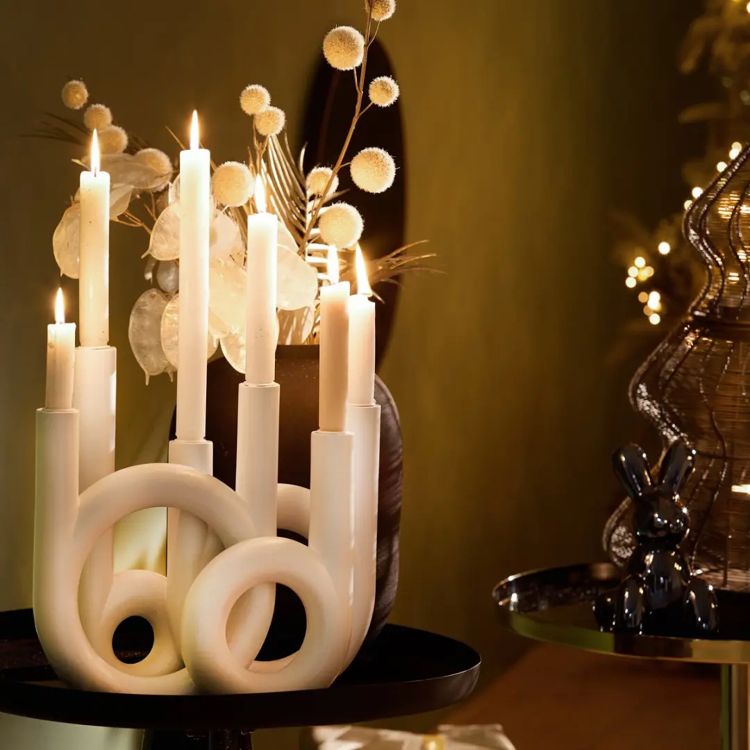Present Time Rings Kandelaar - Wit - afbeelding 3 van 5