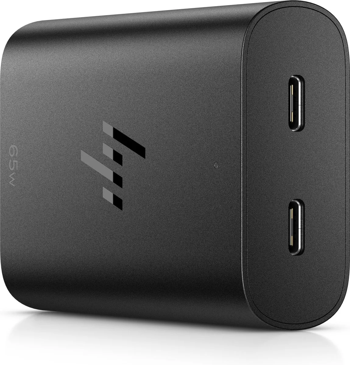 HP 65W GaN USB-C Laptopoplader - 2x USB-C - Zwart