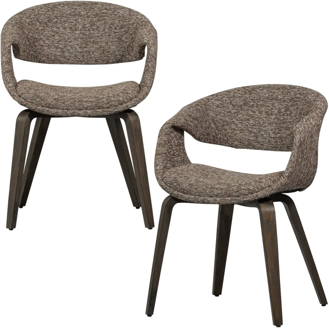 WOOOD Yossi Eetkamerstoelen Houten Bruine Poot