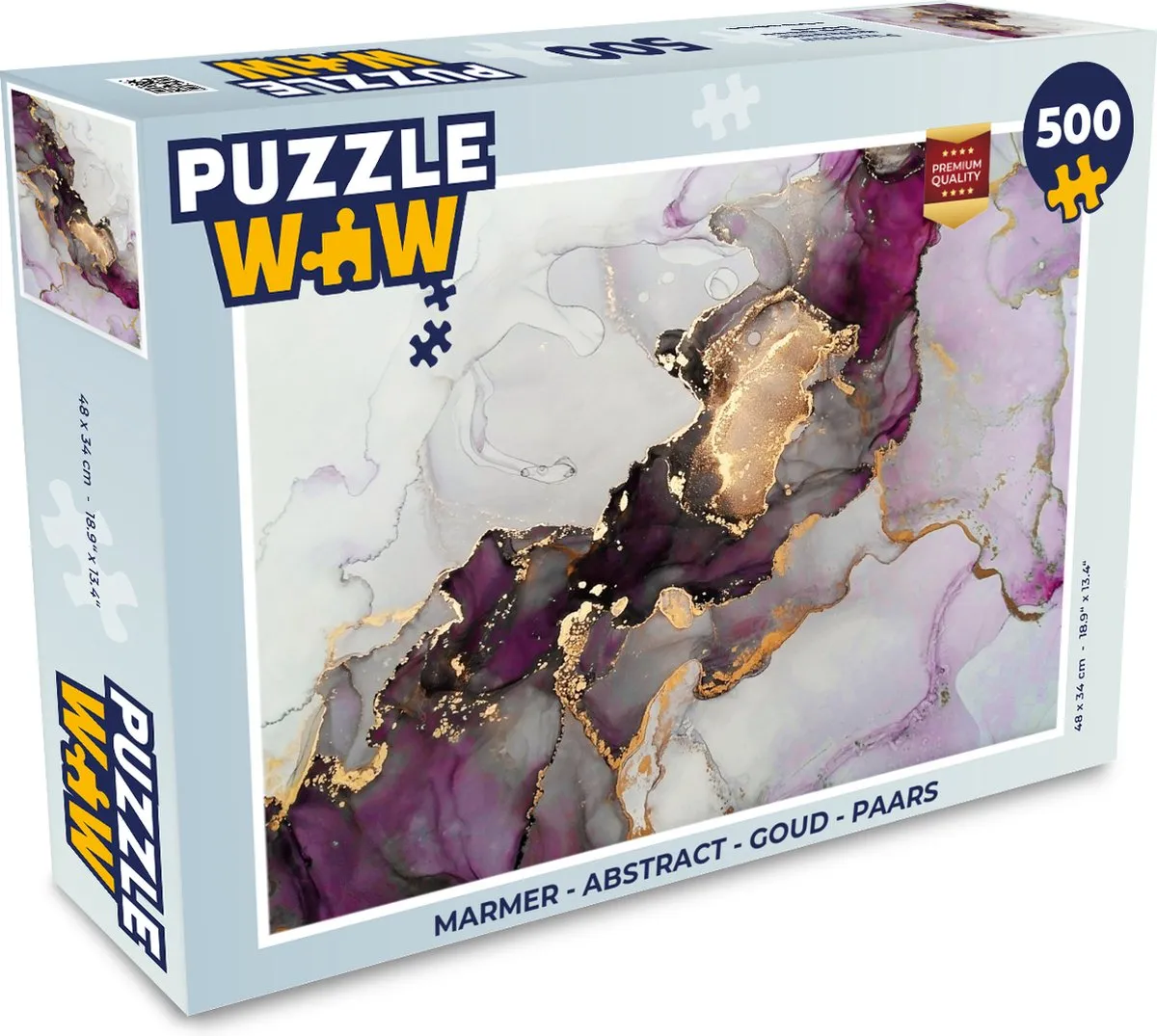 PuzzleWow Marmer Abstract Legpuzzel 500 Stuks