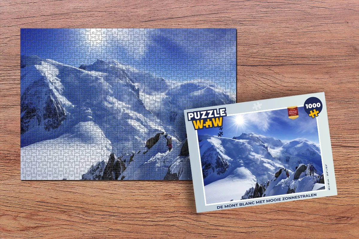 PuzzleWow De Mont Blanc Legpuzzel 1000 Stuks - Multicolor