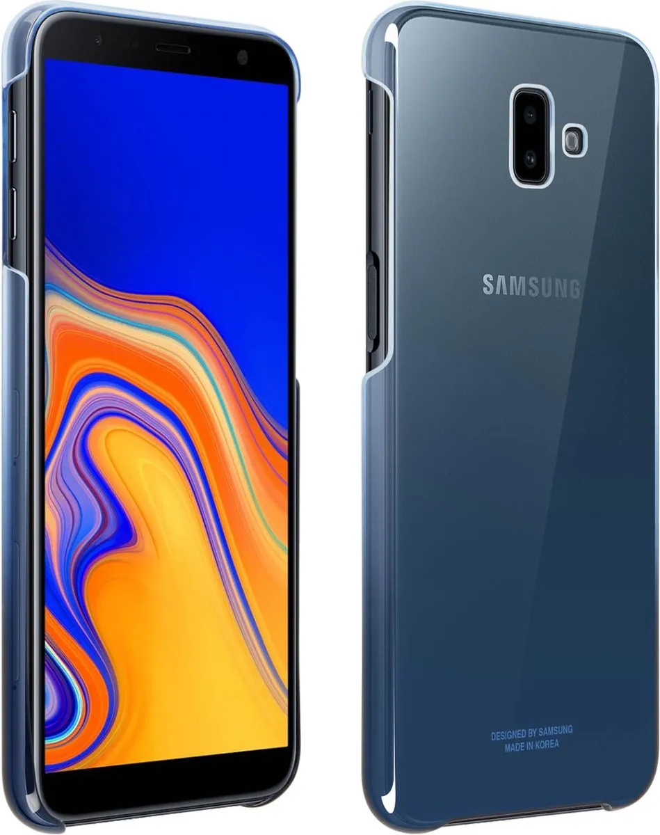 Samsung Galaxy J6+ Clear Cover - Blauw