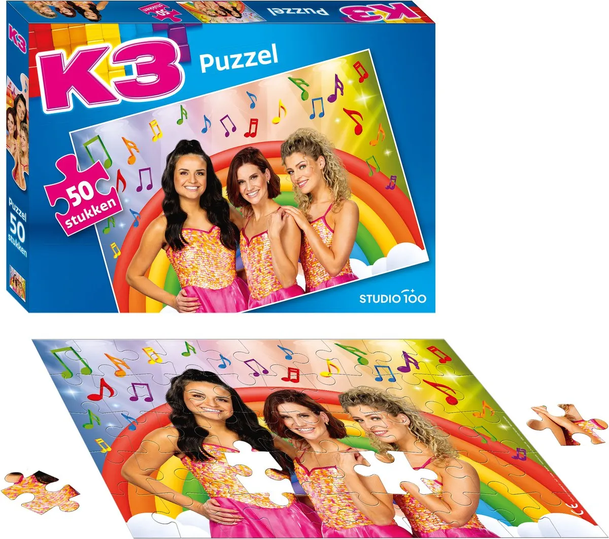 K3 Puzzel Zeemeerminjurk 50 Stuks - Multikleuren