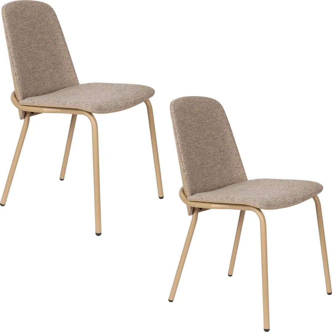 Zuiver Clip Eetkamerstoelen Beige