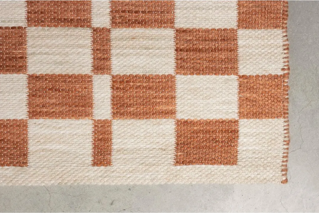 Zuiver Checker Vloerkleed 160x230cm - Beige - afbeelding 6 van 6