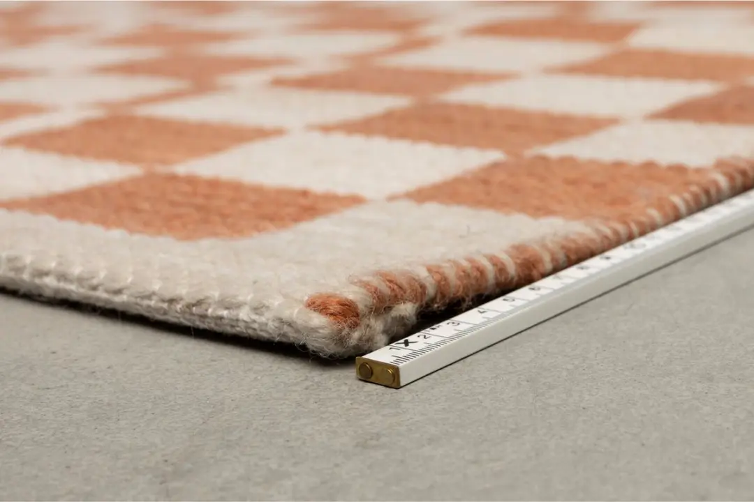 Zuiver Checker Vloerkleed 160x230cm - Beige - afbeelding 3 van 6