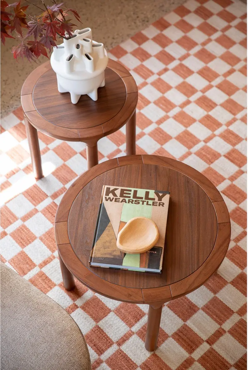 Zuiver Checker Vloerkleed 160x230cm - Beige - afbeelding 4 van 6
