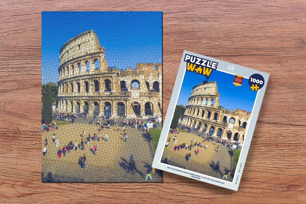 PuzzleWow Romeinse Rijk Colosseum Legpuzzel 1000 Stuks - Multicolor