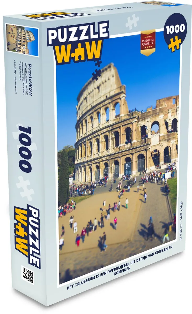 PuzzleWow Romeinse Rijk Colosseum Legpuzzel 1000 Stuks