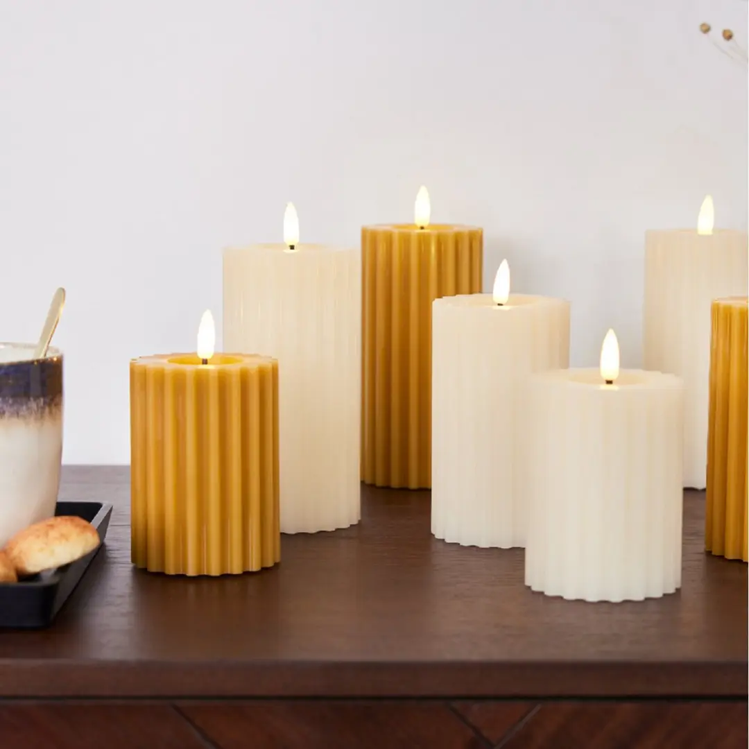 Lumineo Luxe LED Kaars Stripe Warm Wit - afbeelding 2 van 6