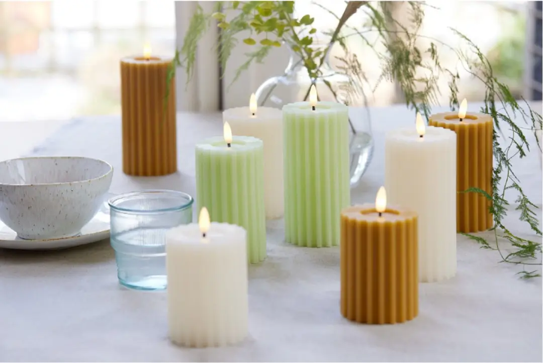 Lumineo Luxe LED Kaars Stripe Warm Wit - afbeelding 3 van 6