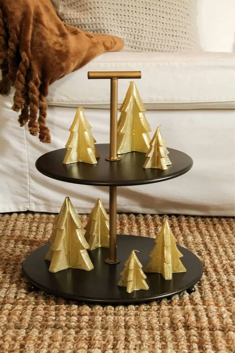 Home Society Kerstboomkaars 'Denn' - Goud - afbeelding 2 van 3
