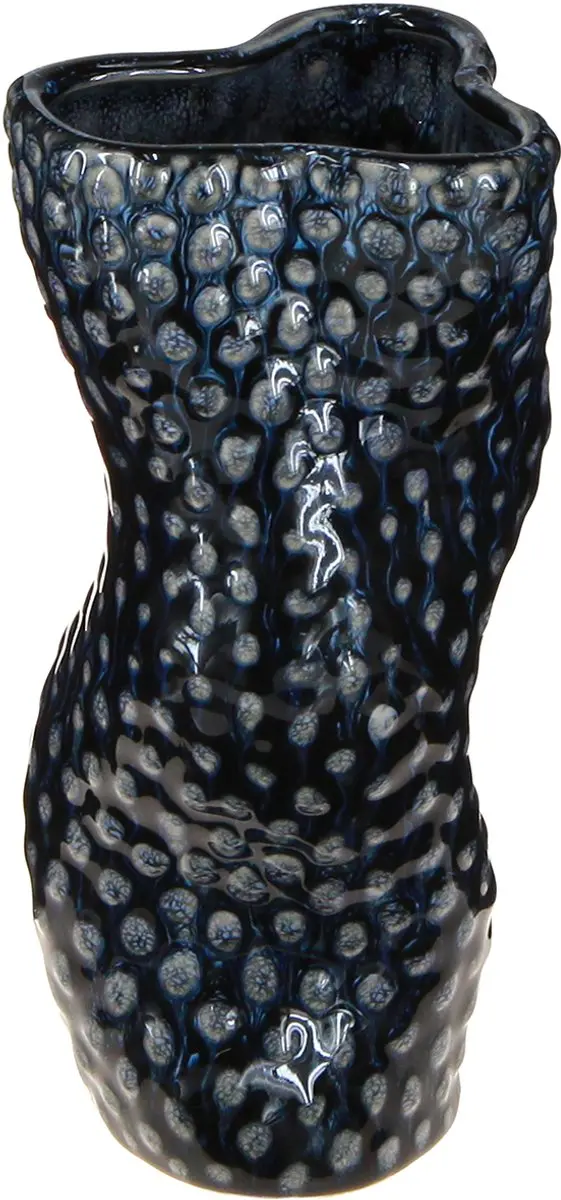 Vaas porselein H20cm blauw