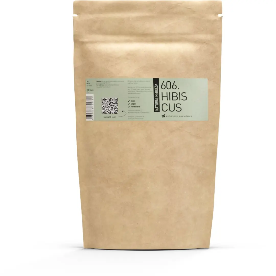 Natural Heroes Hibiscus Gedroogd Biologisch 200g - afbeelding 2 van 2