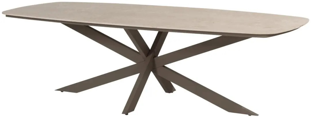 Nevada low dining tuintafel 250x105xH69 cm deens ovaal keramiek terre 4 Seasons