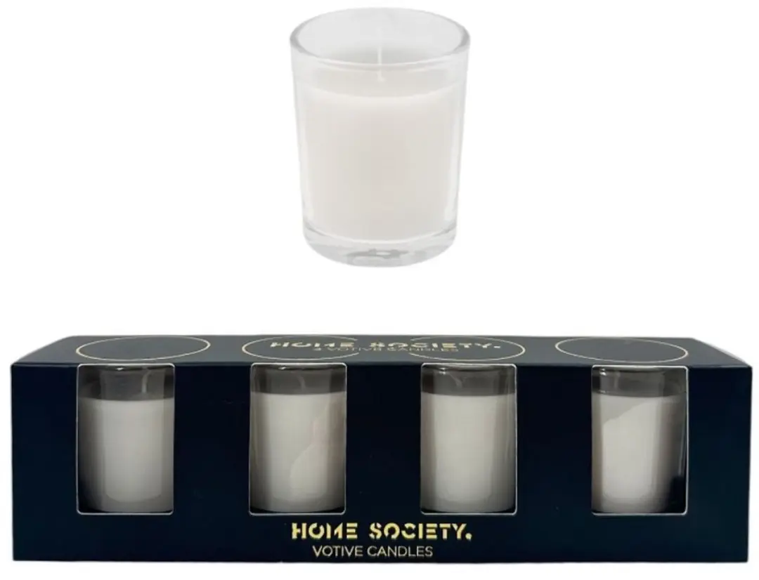 Home Society Votive Candles Greige