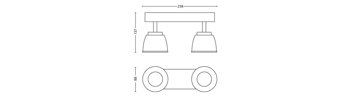 Philips myLiving Spotlamp County RVS 2-Spot - Chroom - afbeelding 6 van 6