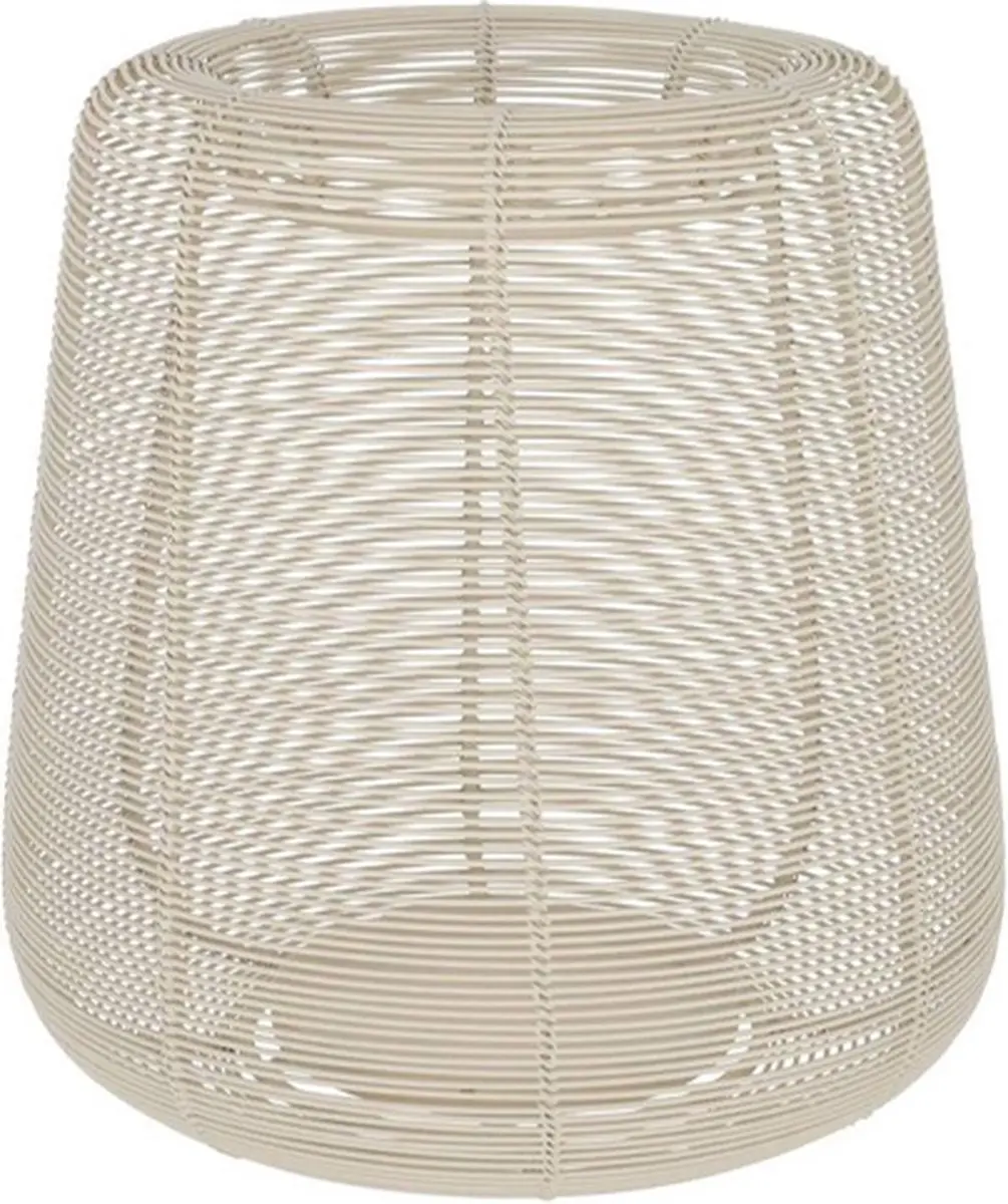JENS Living Lantaarn Sil - Ø 22 x 24 cm - Glas / Metaal - Wit