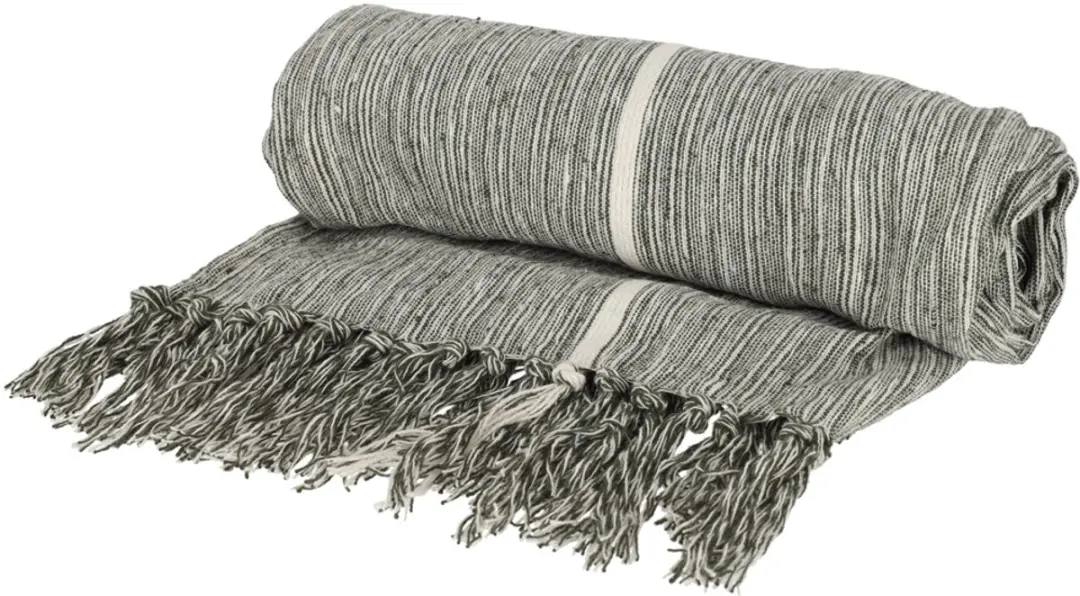 JENS Living Hamamdoek Melange Groen 200x200 cm
