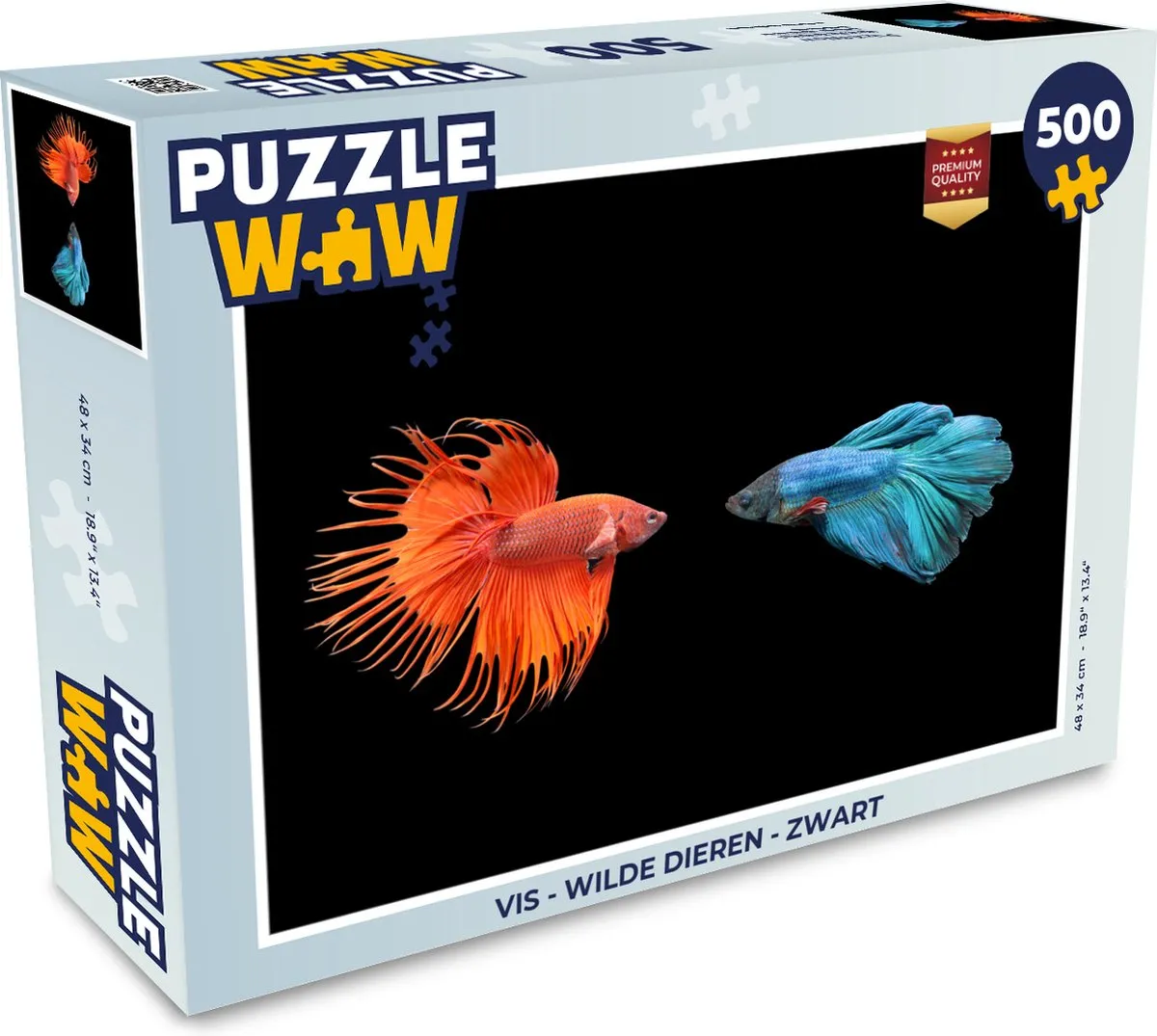 PuzzleWow Vis Wilde Dieren Legpuzzel 500 Stuks