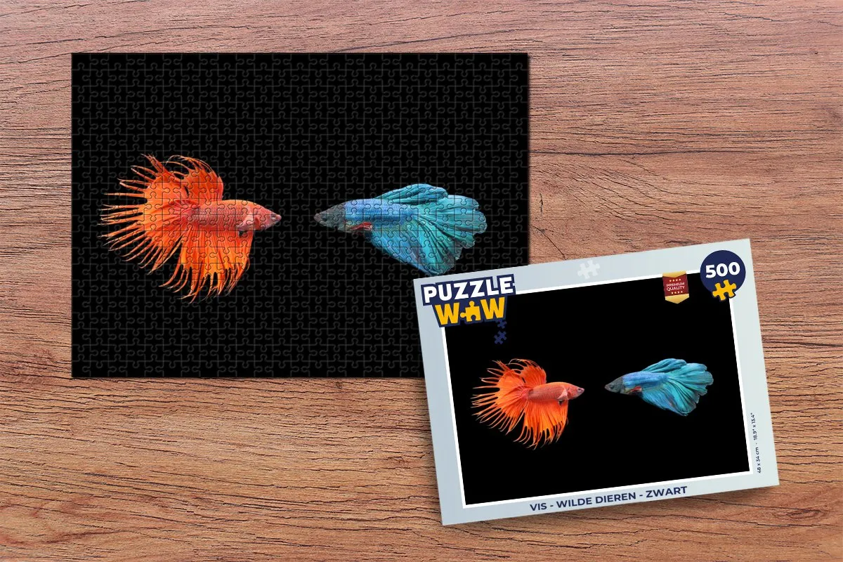 PuzzleWow Vis Wilde Dieren Legpuzzel 500 Stuks - Multicolor