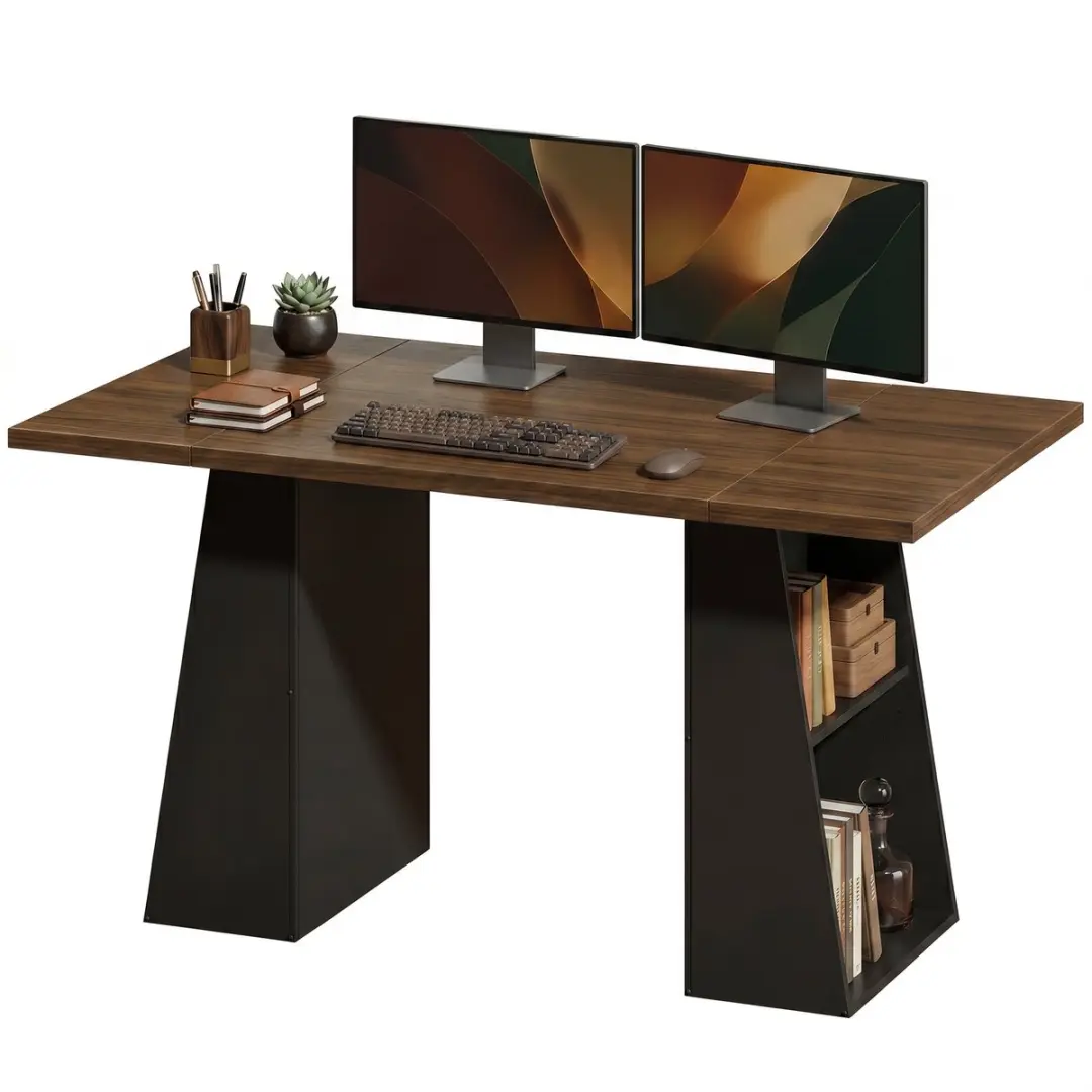 ECTEATOY® Industrieel Bureau met 4 Open Planken