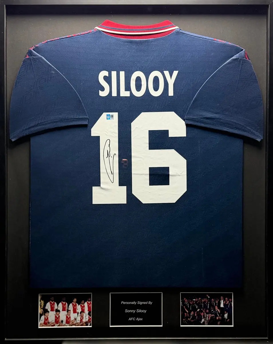 Sonny Silooy AFC Ajax 94/95 ingelijst uit shirt