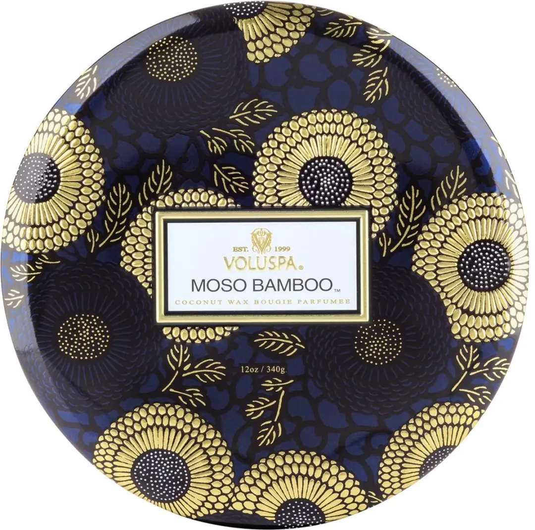 Voluspa Japonica Collection Moso Bamboo Geurkaars 340g - Zwart - afbeelding 2 van 3